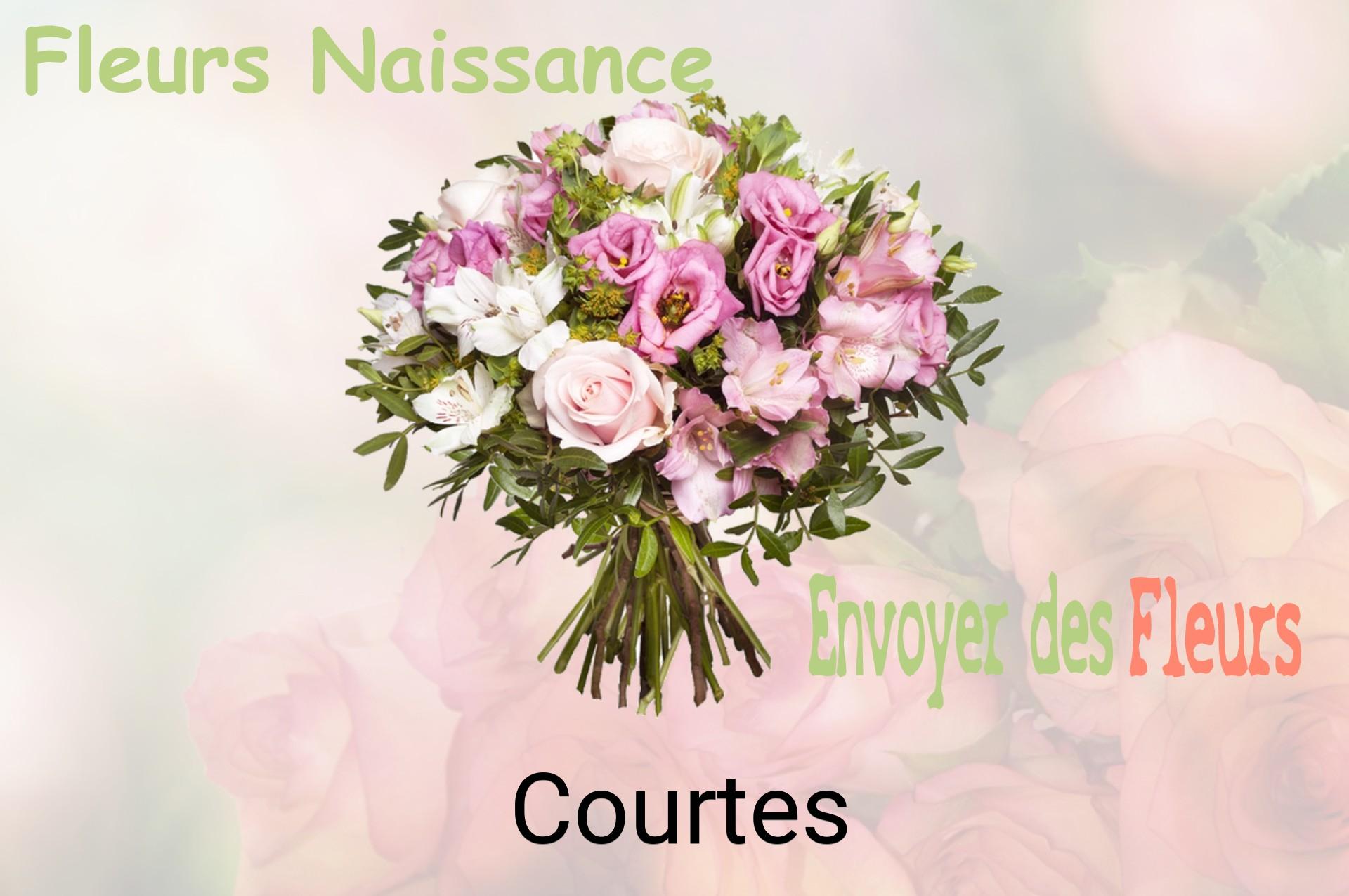Bouquet de fleurs de naissance livré à Courtes